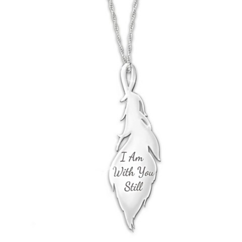 Vòng cổ Mặt Lông Vũ Bạc Thanh Lịch Dành Cho Nữ