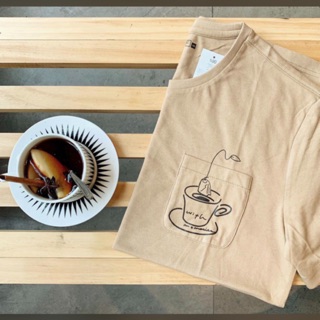  Áo phông F2F cup of tea beige