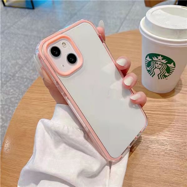 for Ốp Điện Thoại Trong Suốt Viền Trắng Cho compatible for Iphone 13 Pro Max 12 Pro Max 11 X / Xs 8p 13
