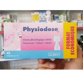 Nước muối sinh lý Physiodose Gilbert Pháp 40 ống 5ml
