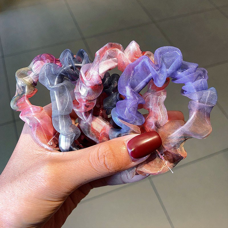 Dây Buộc Tóc Phối Lưới Xinh Xắn Thời Trang Mùa Hè Cho Nữ