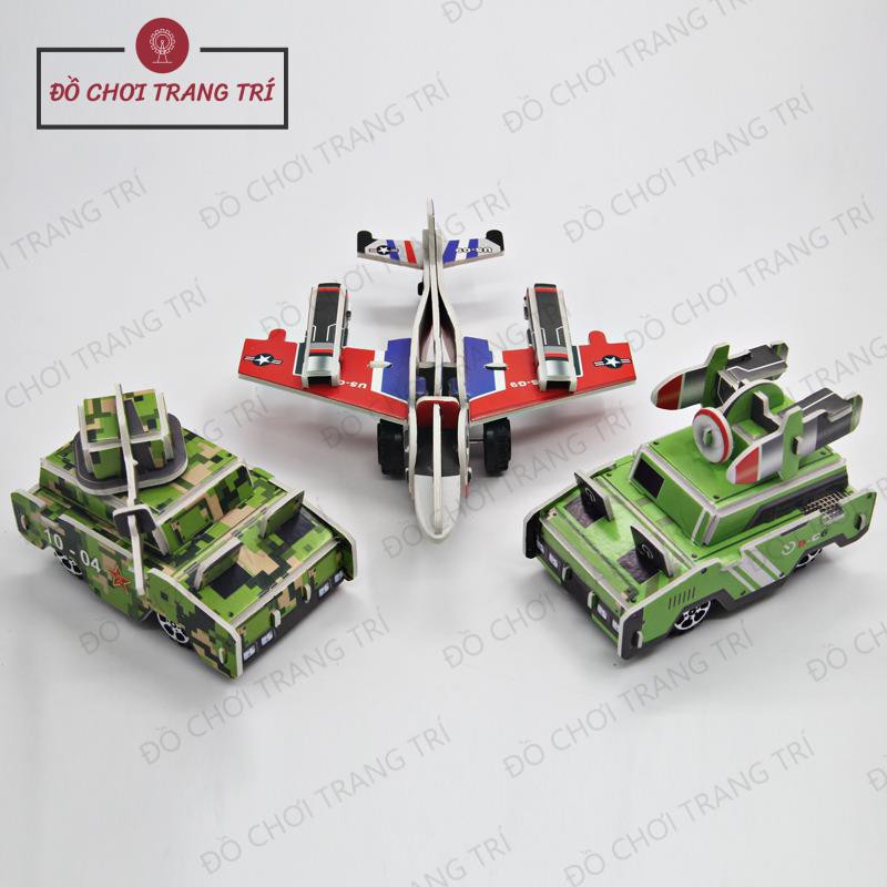 Mô hình 3D giấy tự ráp - Mô hình máy bay, xe tăng chiến đấu