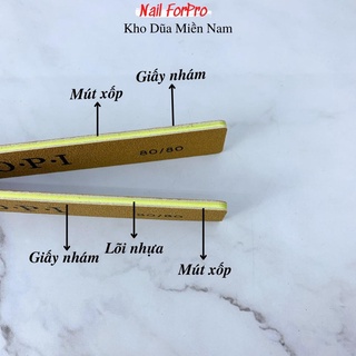 Lốc 10 Dũa Móng Tay OPI Da Bò Dũa Phá Bột Độ Nhám 80/80