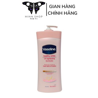 🍓Free Ship🍓 Sữa Dưỡng Thể Vaseline Màu Hồng Heathy White dưỡng ẩm làm sáng và mềm mịn da 725ml Mỹ