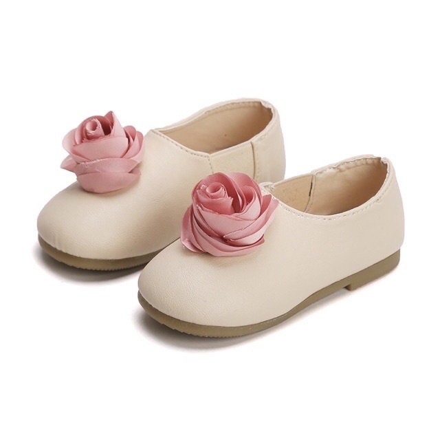 (Giảm giá h) Giày bệt có nơ hoa hông siêu đẹp MG baby v166 (bé gái)