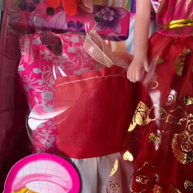 Bộ búp bê đồ chơi mẹ con váy dạ hội kèm các phụ kiện cực xinh