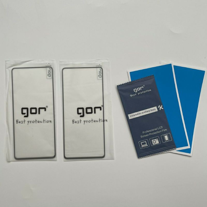 Miếng dán kính cường lực thương hiệu Gor cho Oneplus 9 hộp 2 miếng dán+ phụ kiện dán