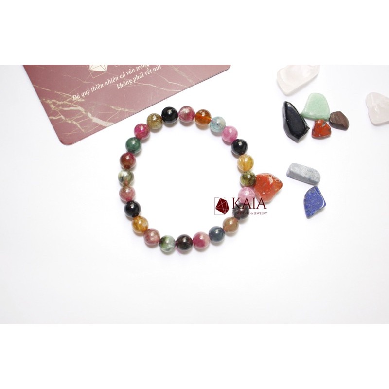 Vòng tay phong thuỷ Tourmaline 7 li VIP - KAIA