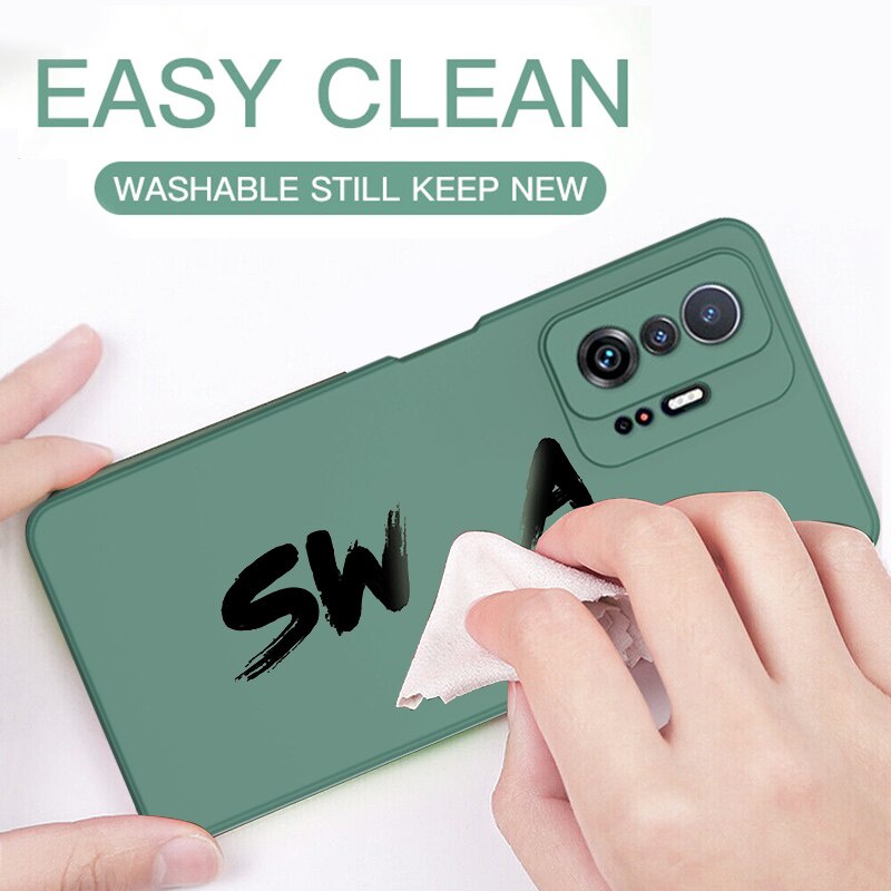 Ốp điện thoại silicon dẻo hình vuông thời trang cho XIAOMI MI 11T PRO 11 T 11 LITE 5G NE 11LITE 4G 5G MI11 10T PRO 11T