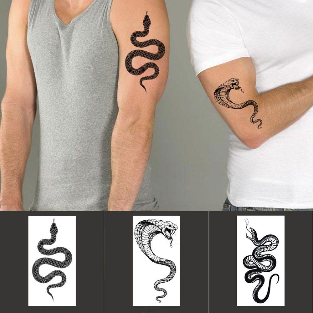 ROWANS Temporary Tattoos Fashion Fake Tattoo Easy To Use Snake