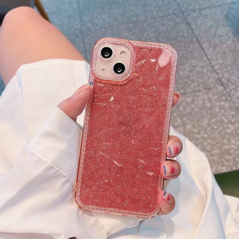 Ốp Điện Thoại Mềm Trong Suốt Chống Sốc Họa Tiết Kim Cương Cho iPhone 11 12 13 Pro Max XS X XR 7 8 plus