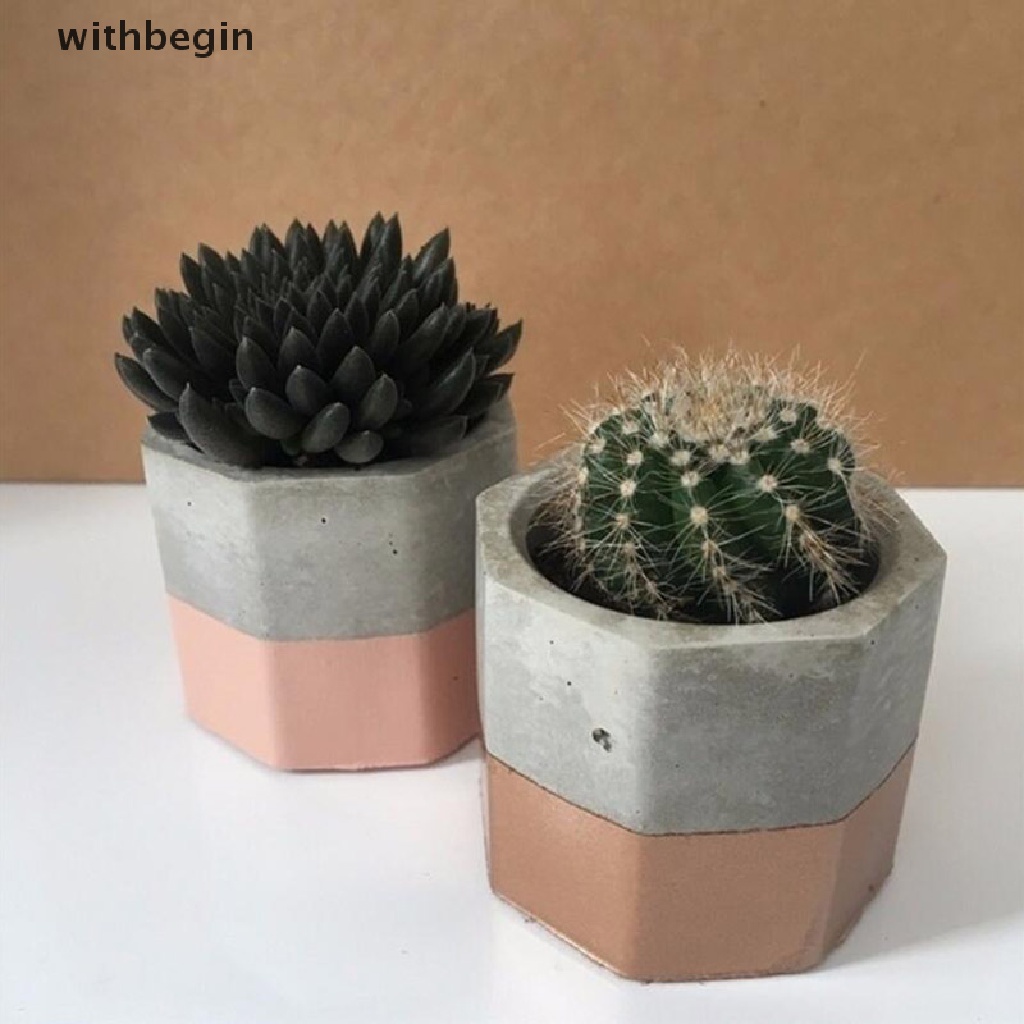 【WIT】 3 Cavity Silicone Pot Mold Clay Concrete Succulent Flower Cement Pot Cup Mould .