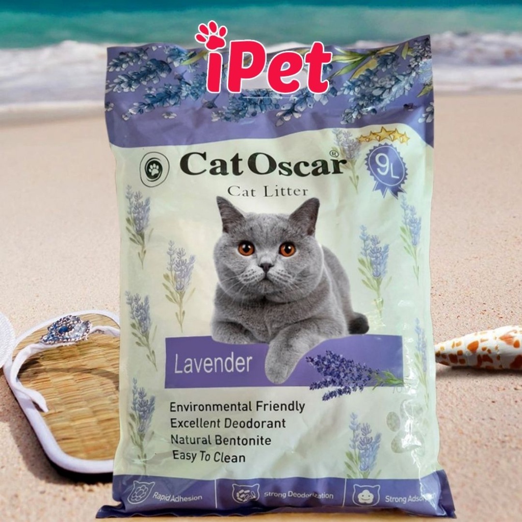 Cát vệ sinh cho mèo OSCAR khử mùi ít bụi bao 9L - iPet Shop