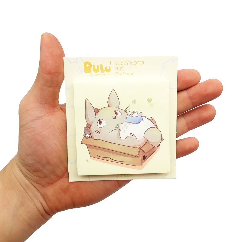 Giấy Note Hình Totoro 75 x 75 mm - Bubu 1335 - Mẫu 6 (70 Tờ)