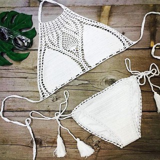 Set bikini len móc
