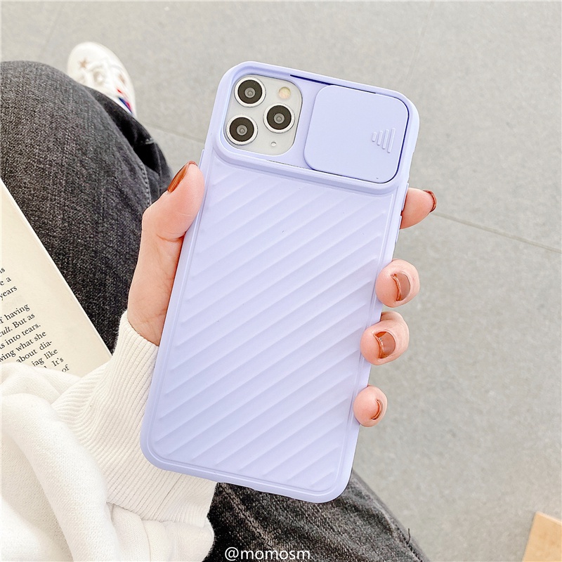 Ốp lưng silicone mềm thiết kế nắp trượt bảo vệ camera cho IPhone 6/6plus/6s/6splus/7/7plus/8/8plus/x/xr/xs/11/12/pro/max