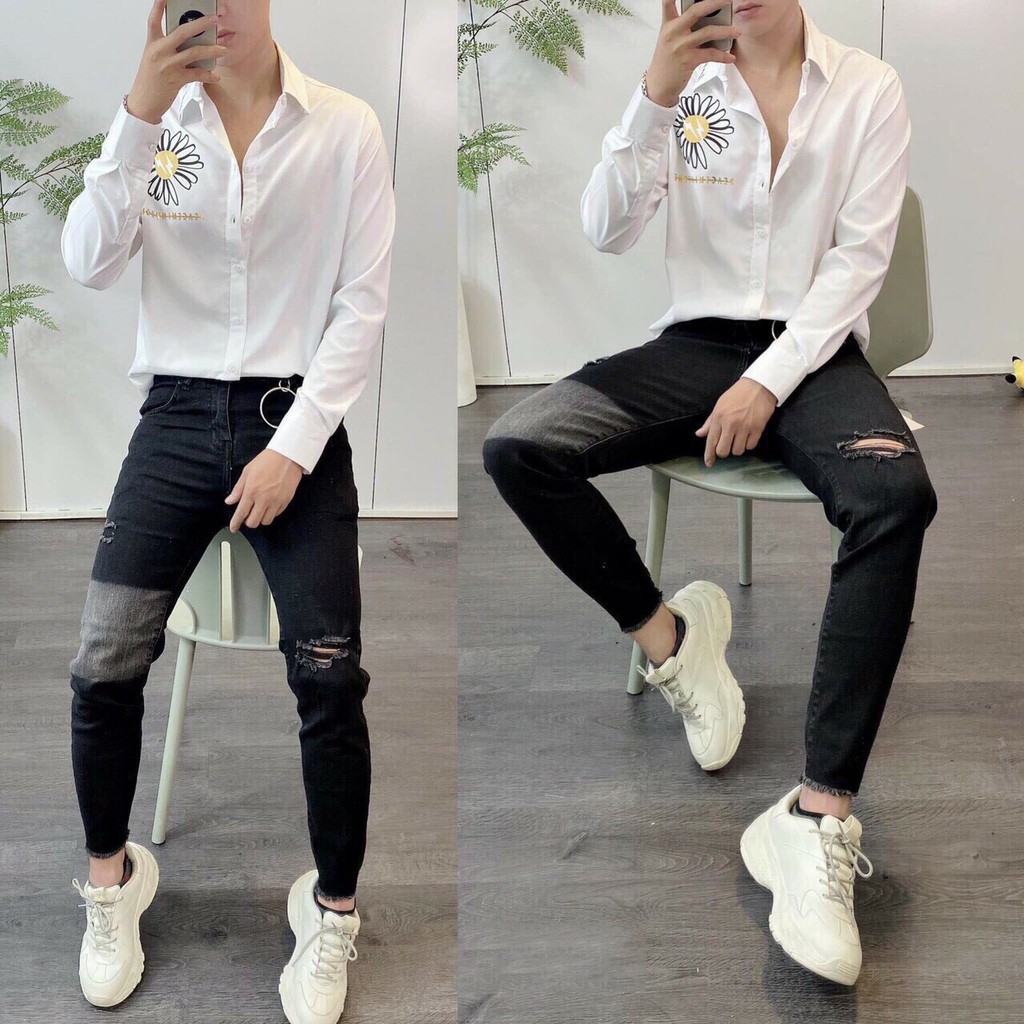 Quần Jean Nam cao cấp về trắng, đen đủ kiểu MASI1706202