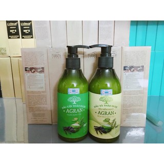 DẦU GỘI THẢO DƯỢC AGRAN NGĂN  RỤNG TÓC VÀ KÍCH THÍCH MỌC TÓC SIÊU MỀM MƯỢT  350ML X 2