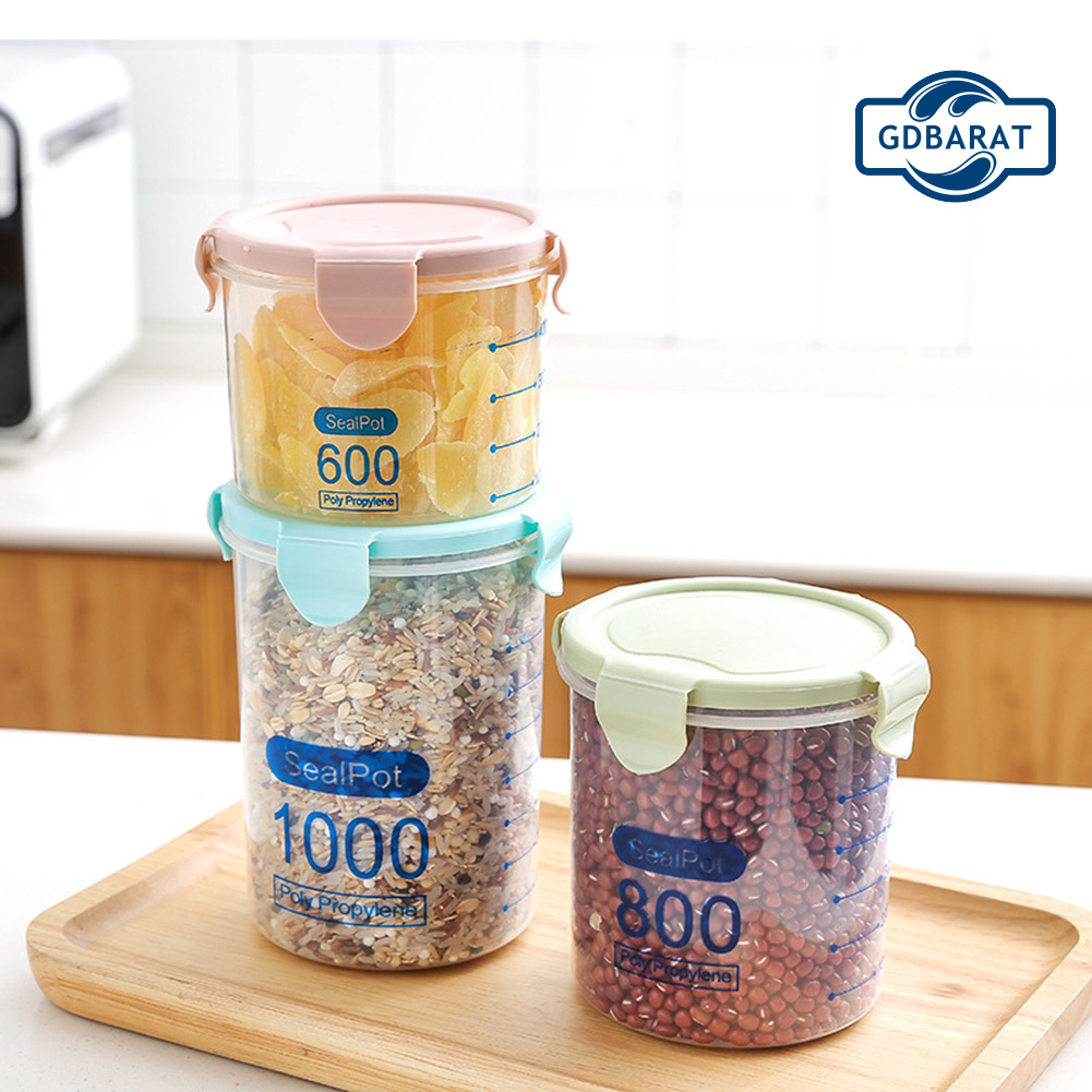 Hộp Đựng Trà / Hạt Trong Suốt Có Nắp Đậy Tiện Dụng Cho Nhà Bếp