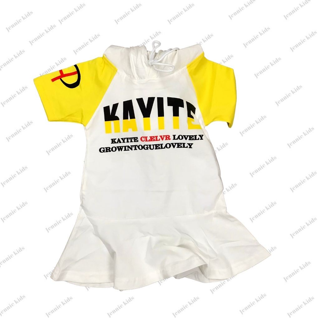 Váy đầm bé gái hodie thể thao vải cotton chính phẩm Jennie kids thấm hút mồ hôi J420