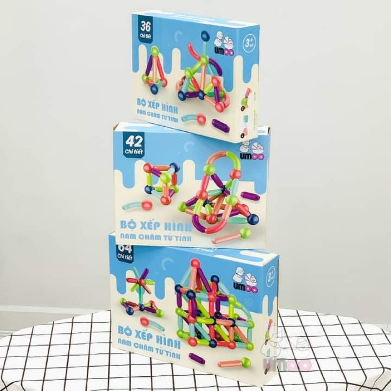 Bộ xếp hình nam châm từ tính Umoo