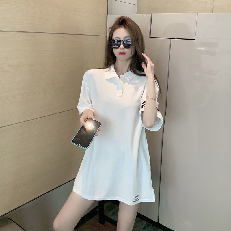 Đầm Polo Ngắn Tay Dáng Rộng Xinh Xắn Dành Cho Nữ