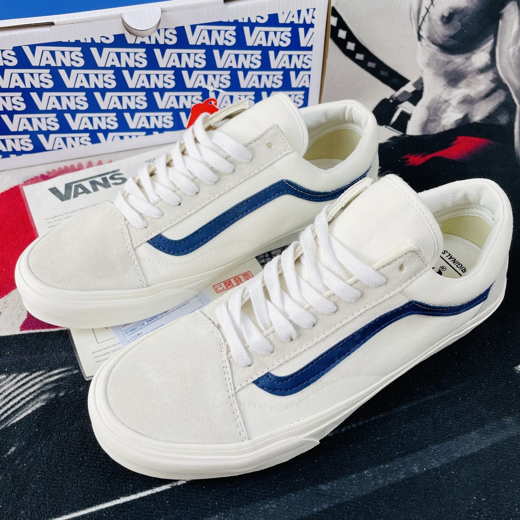 Giày sneakers vans style  kẻ xanh | Giày Khúc Cảnh |