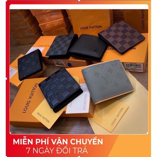 Ví ngắn lv nam da pu cao cấp hàng Fullbox, ví da nam.