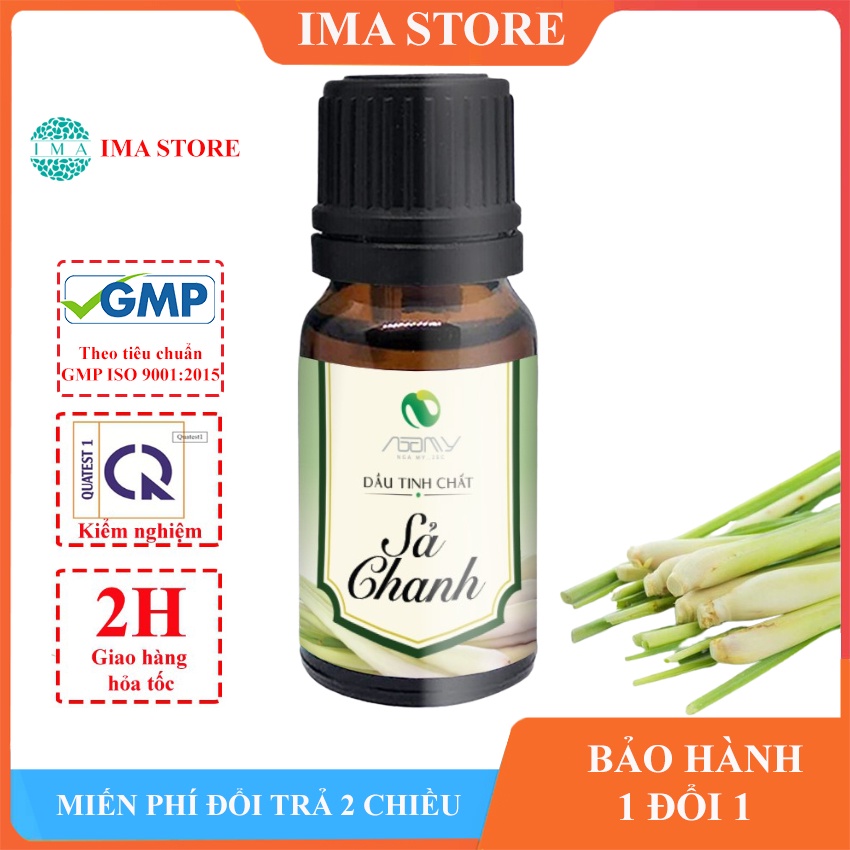 Tinh Dầu Thơm Phòng Sả Chanh Nga My Dung Tích 5ml Giúp Khử Mùi, Thơm Phòng, Đuổi Muỗi