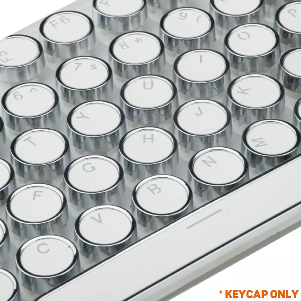 Bộ Keycap Tròn Bọc Viền Bạc Xuyên LED Siêu Đẹp Thay Thế Cho Bộ Nút Bàn Phím Cơ