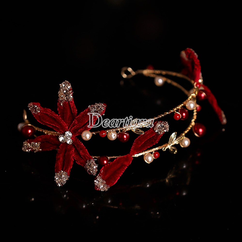 Bộ băng đô và bông tai xinh xắn dành cho cô dâu