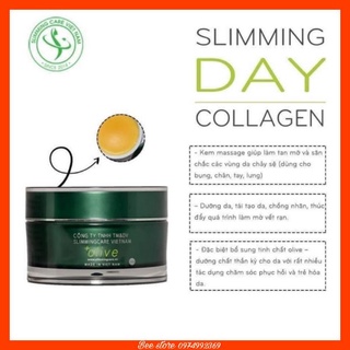 Kem Tan Mỡ Bụng Slimming Day Collagen +Olive Thế Hệ Mới