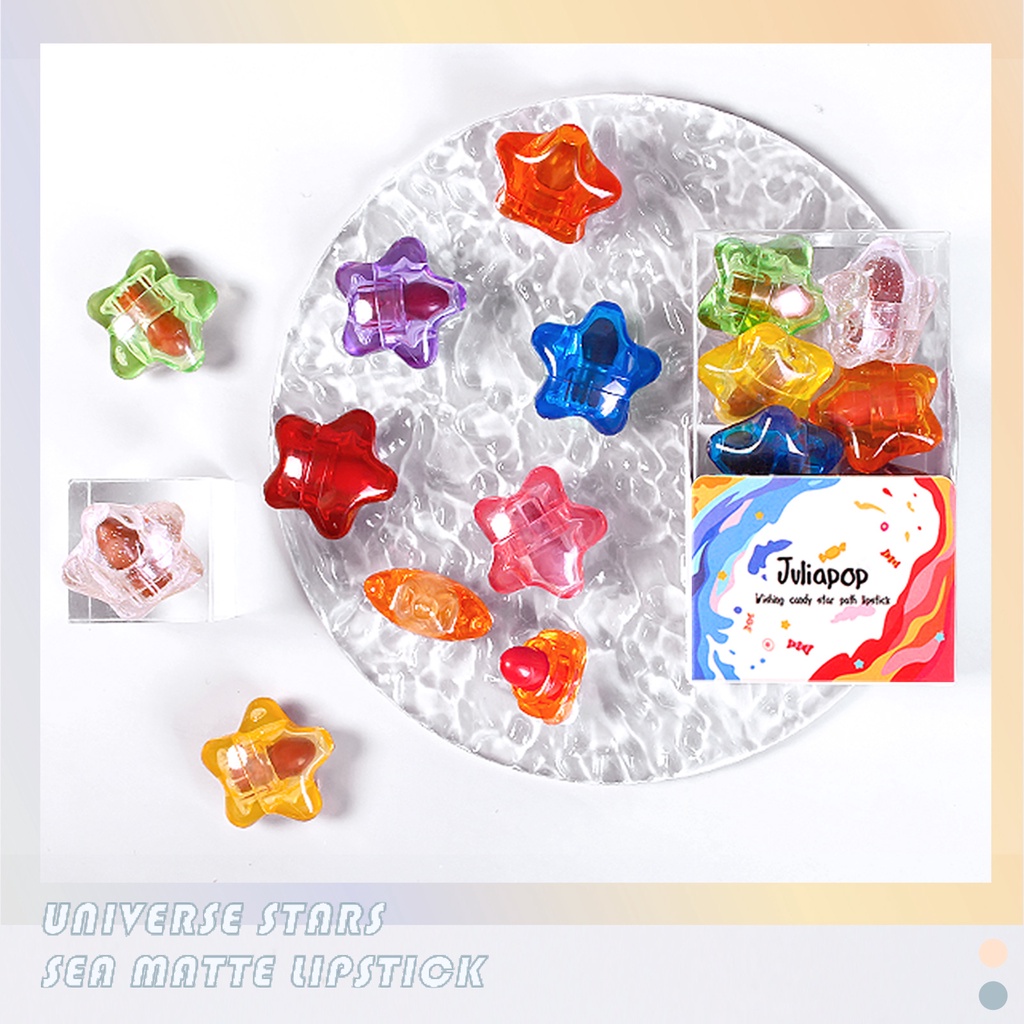 Bộ Son Lì Mini Chống Thấm Nước Lâu Trôi Thiết Kế Hình Viên Con Nhộng