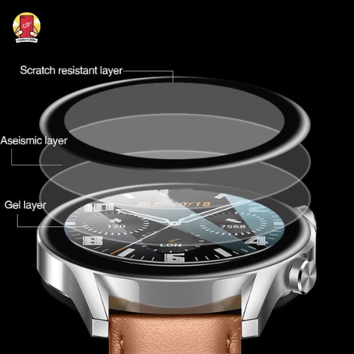 Miếng dán Cường Lực Full Màn Đồng Hồ Huawei Watch GT1 GT2 GT2e GT3 GT2 Pro GT4 40 42 44 46Mm 3D Chống vỡ mép Handtown