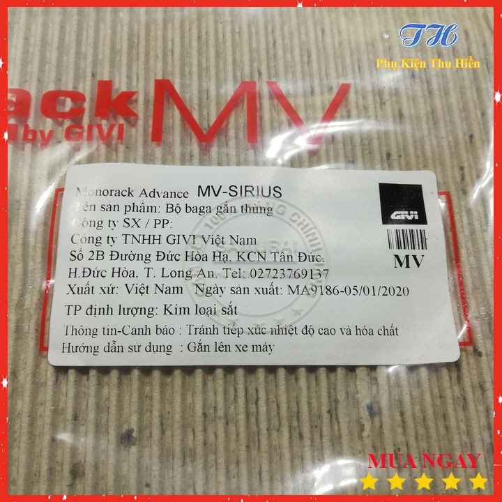Baga Sau Givi Cho Xe Sirius
