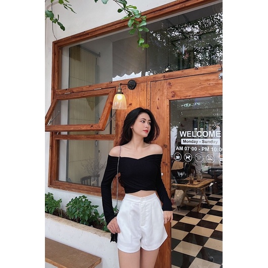 HAPPI CROPTOP▪️𝐁𝐞𝐬𝐭 𝐒𝐞𝐥𝐥𝐞𝐫 ▪Áo đắp chéo 2 vạt