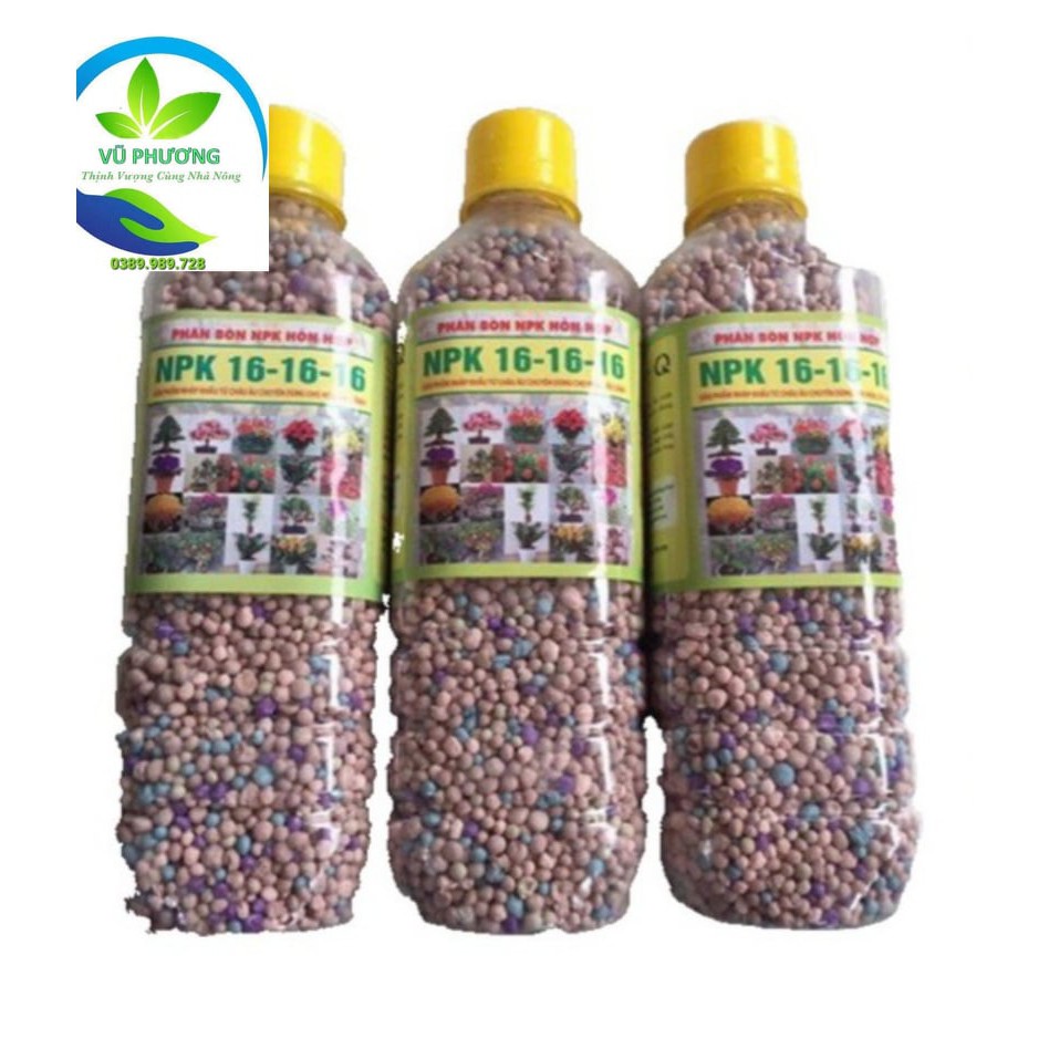 Phân bón tổng hợp NPK 15_15_15 cho các loại cây chai 500gr