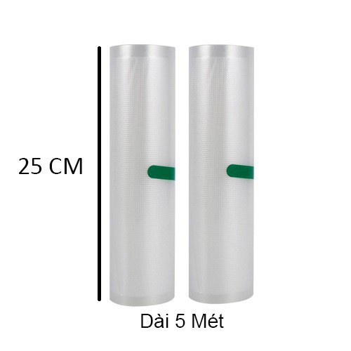 Bộ 3 Cuộn Túi Hút Chân Không Một Mặt Nhám Mặt Trơn Cao cấp 25x500cm