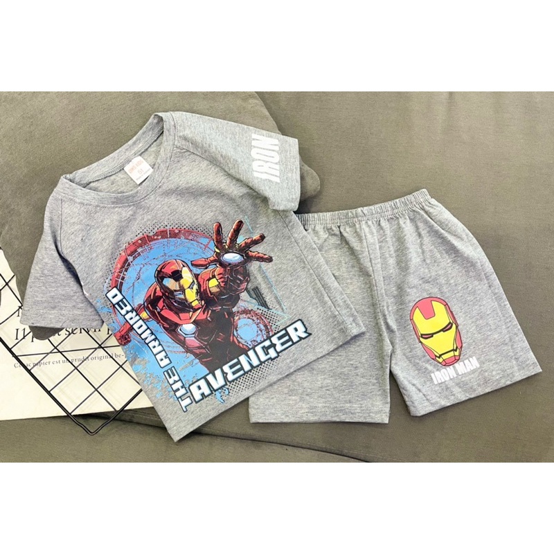 Bộ ngắn tay bé trai thun cotton 4 chiều mềm đẹp in hình siêu cá tính - Bộ quần áo bé trai - pikakids