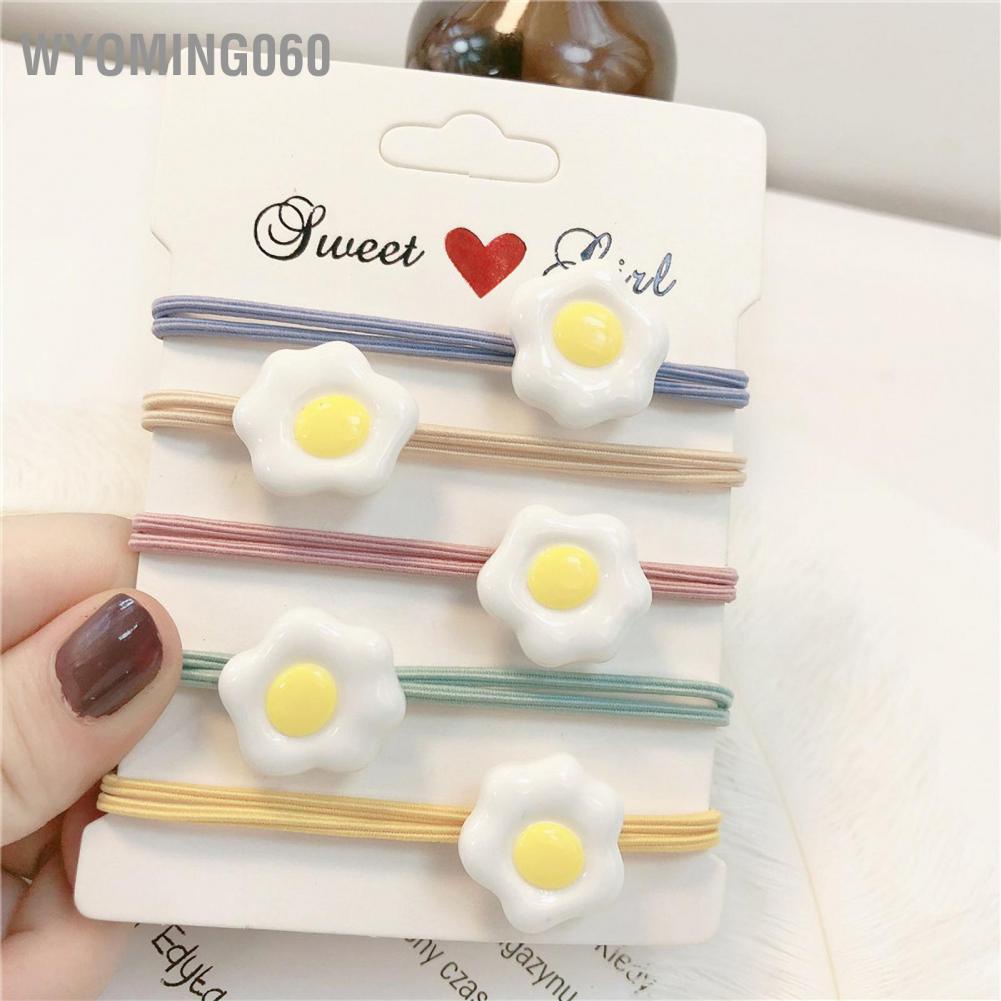 Wyoming060 Hair Tie Band Rope Ponytail Holder Elastic Fashionable Cute for Party Office School