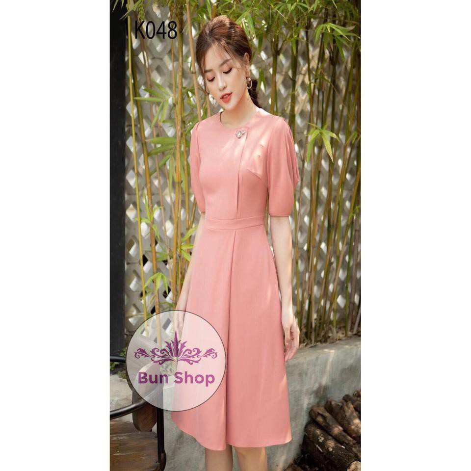 ĐẦM SUÔNG CỔ TRÒN K048 - Bun Shop (Hàng may thiết kế ,ảnh thật shop tự chụp)