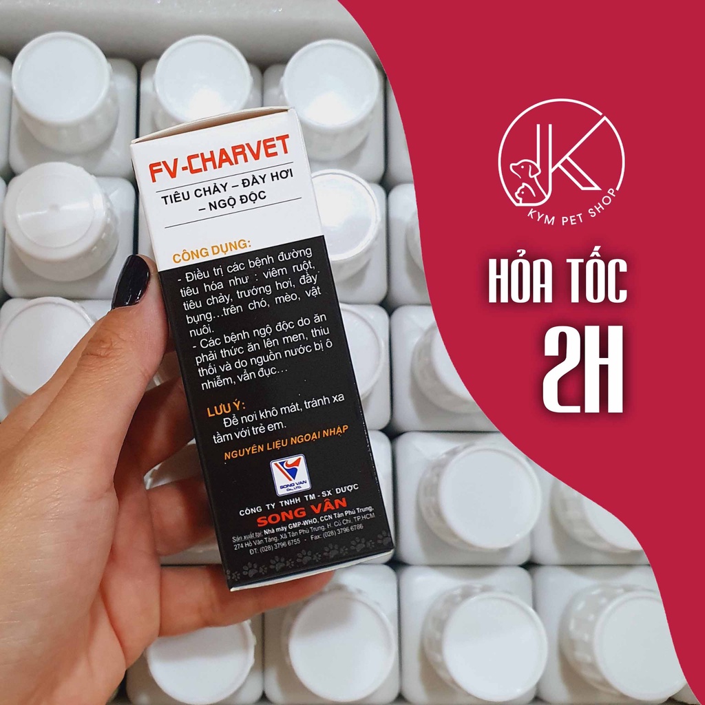 FV – CHARVET – Dung dịch than hoạt tính thải độc cho thú cưng chó mèo