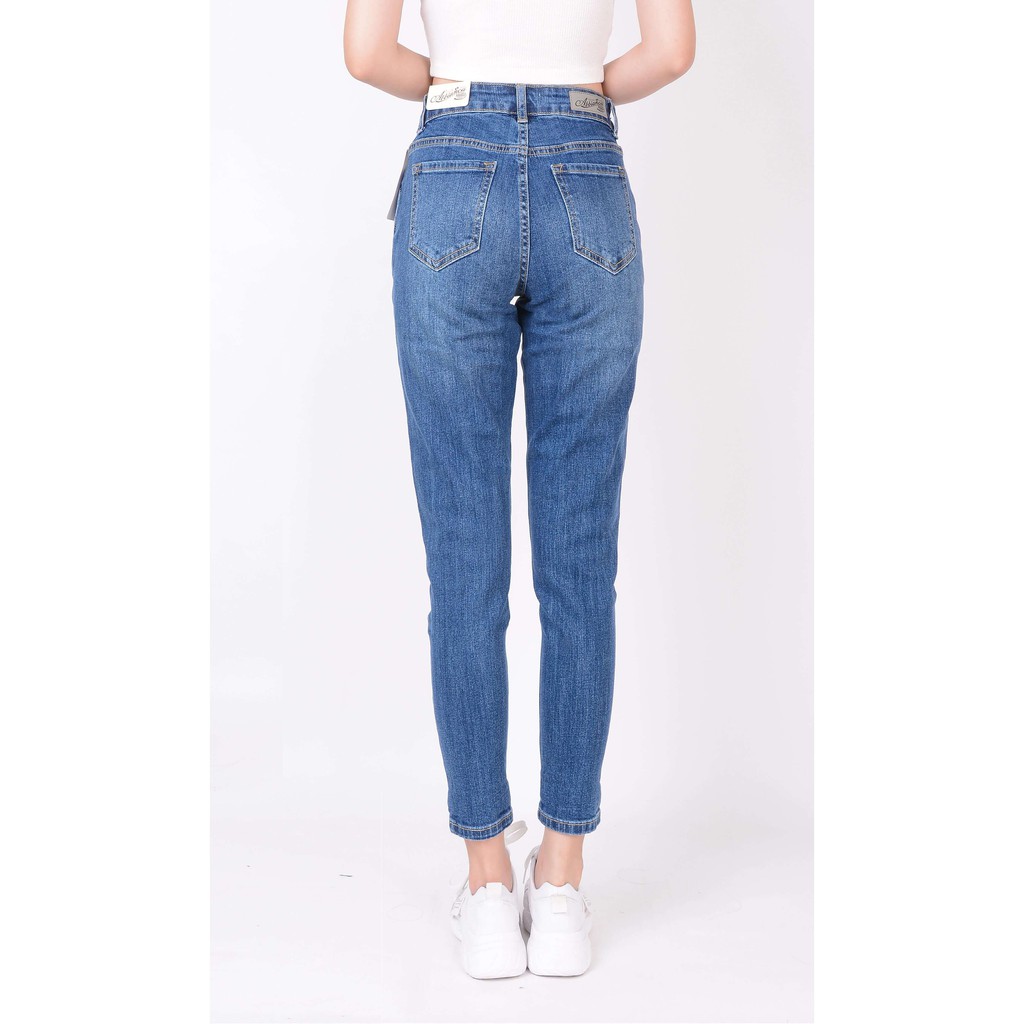 Quần jean nữ ống rộng baggy đẹp lưng cao cạp bán chun trơn hàng hiệu cao cấp mã 420 VANIZEN | BigBuy360 - bigbuy360.vn