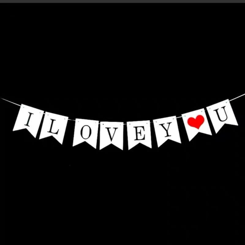 Dây treo chữ i love you marry me love trang trí tiệc cưới cầu hôn tỏ tình