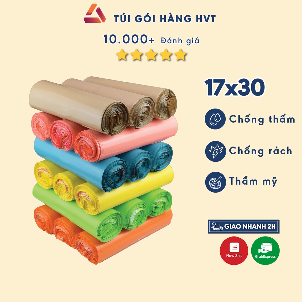 Túi gói hàng niêm phong NHUAHVT size 17*30cm cuộn 100 cái