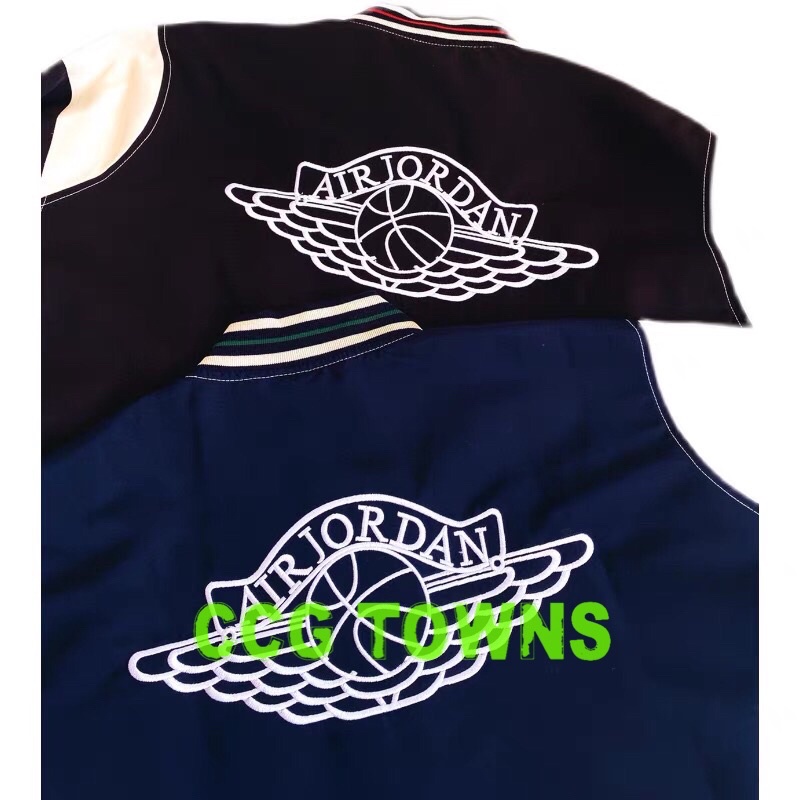 Áo khoác bomber Air Jordan Wings thêu nổi cao cấp