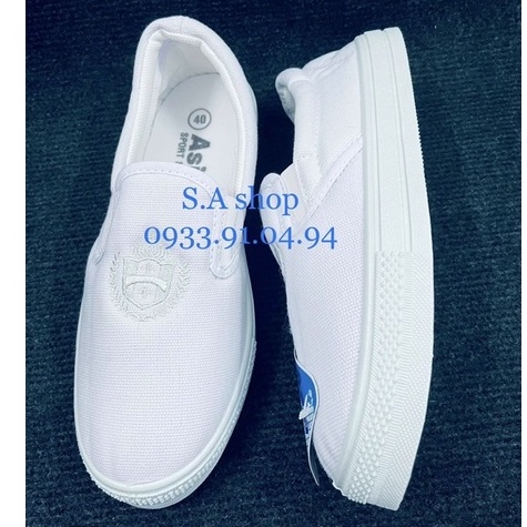 Giày thể thao xỏ/lười TRẮNG NAM ASIA