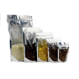Hàng sẵn - 1KG TÚI ZIP BẠC( TÚI ZIPPER ĐÁY ĐỨNG, TÚI TRÀ SỮA)