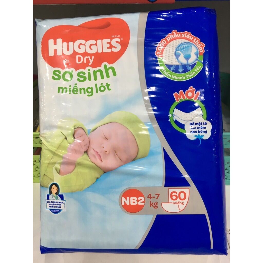 Miếng lót sơ sinh huggies newborn 1 100 miếng tặng 8 miếng tả dán,miếng lót em bé nb1 dưới 5kg