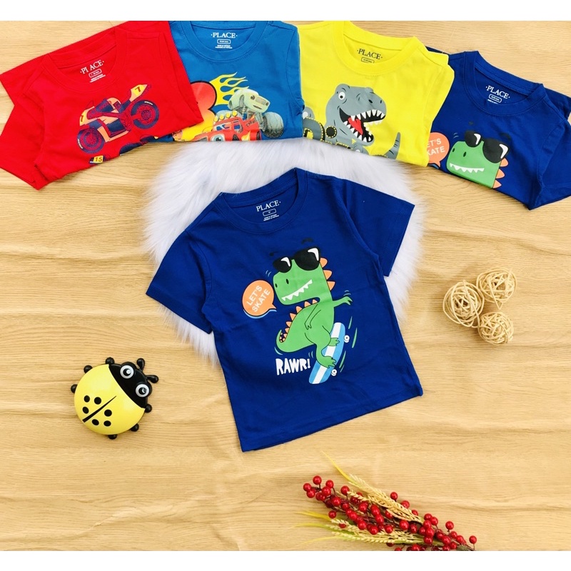 🦖 Áo cotton Place xuất bé trai từ 10-25kg